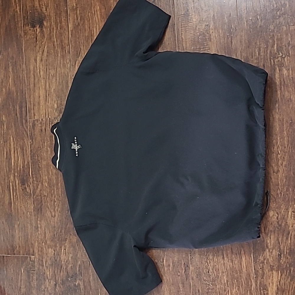Ashworth Pullover Mens L 1/4 Snap Black Weather Systems Golf Windbreaker M - Picture 8 of 8